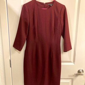 Antonio Melani Size 4 Deep Purple Dress with 3/4 Sleeves